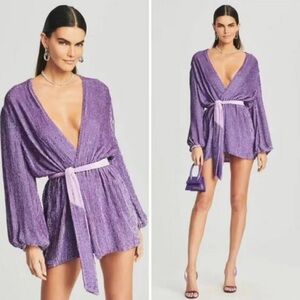 Retrofete Gabrielle $675  Sequin Robe Dress Size Medium NWT